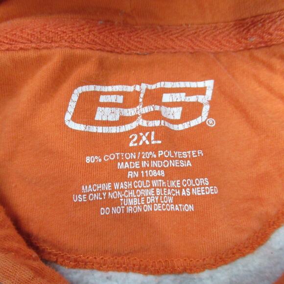 Syracuse Hoodie Mens 2XL Gray Sweatshirt Sports Orange Football Logo Grunge e5 - Picture 2 of 11